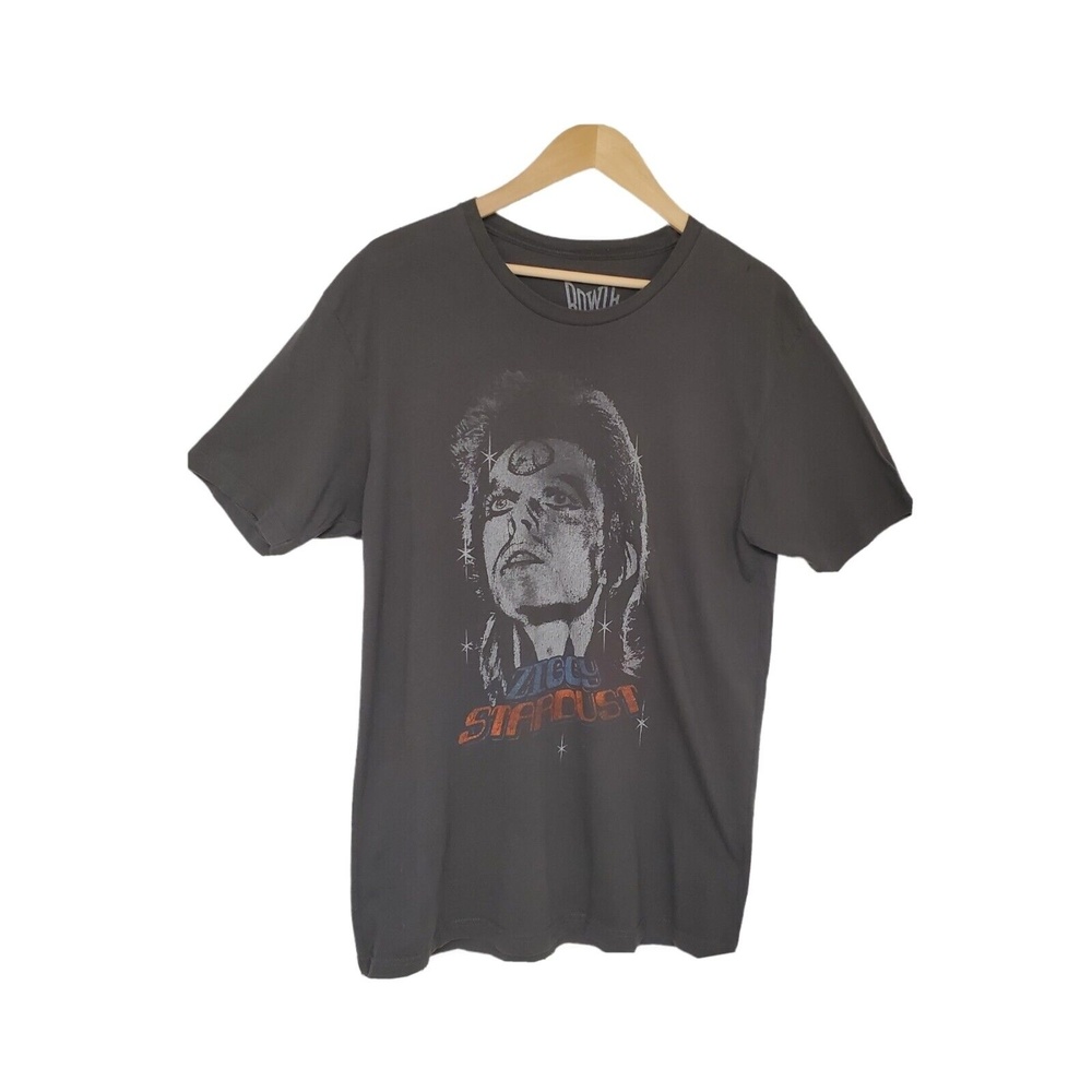 David Bowie Sz Large Ziggy Stardust 100% Cotton Rock Music T Shirt